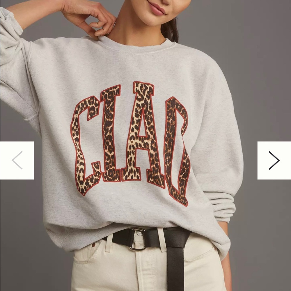 CLA Leopard Print Graphic Sweatshirt